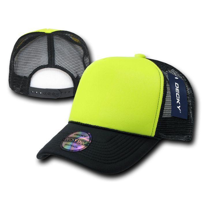 1 Dozen Decky Neon Curved Bill Mesh Trucker Baseball Hats Caps Wholesale Bulk-