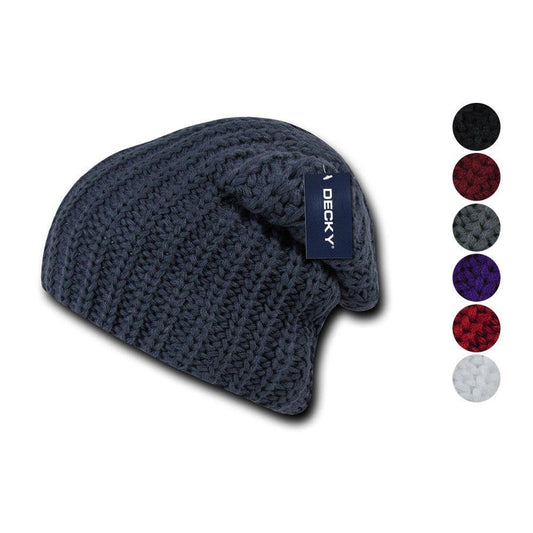 1 Dozen Decky Cable Knit Beanies Soft Loose Cozy Stylish Slouch Wholesale Lot-