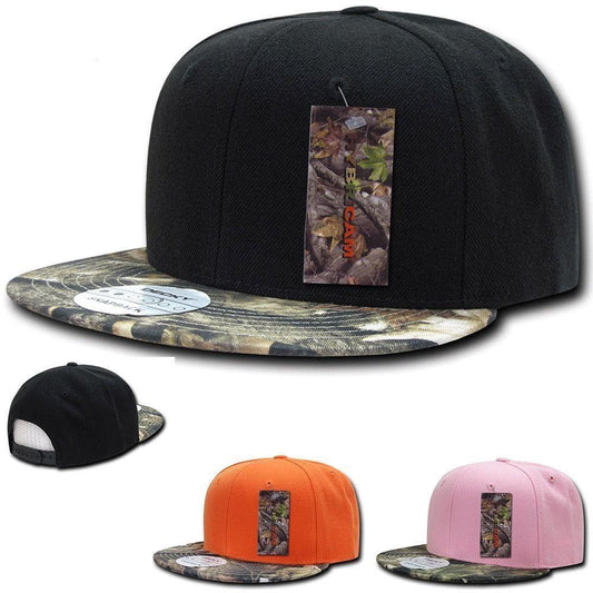 1 Dozen Decky Camouflage Hybricam Bill Snapback Baseball Caps Hats Wholesale Lot-