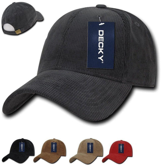 1 Dozen Decky Corduroy 6 Panel Low Crown Dad Hats Caps Wholesale Lots-