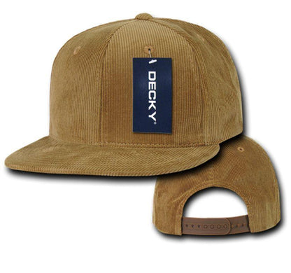 1 Dozen Decky Corduroy Snapback 6 Panel Constructed Baseball Hats Caps Wholesale Lots-
