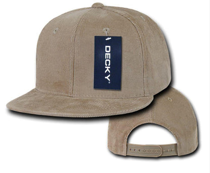 1 Dozen Decky Corduroy Snapback 6 Panel Constructed Baseball Hats Caps Wholesale Lots-