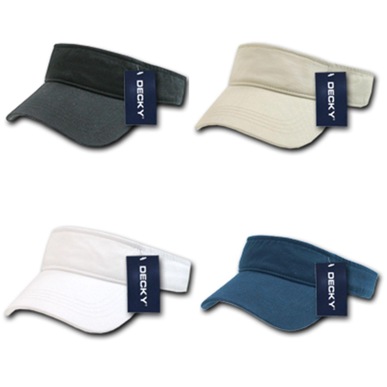 1 Dozen Decky Cotton Chino Twill Polo Visor Golf Tennis Sun Caps Hats Wholesale-