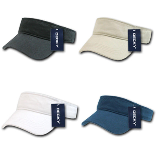 1 Dozen Decky Cotton Chino Twill Polo Visor Golf Tennis Sun Caps Hats Wholesale-