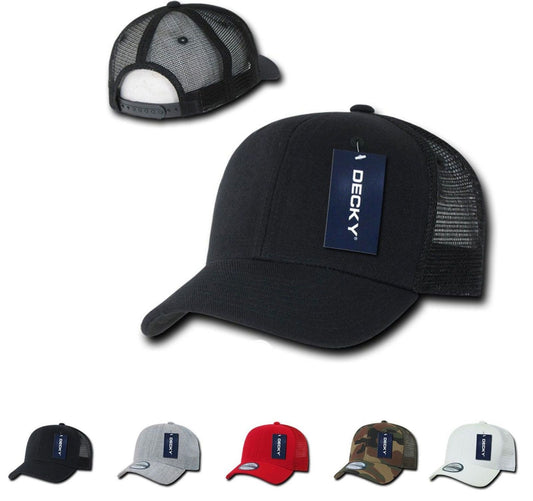 1 Dozen Decky Curved Bill Baseball Trucker Constructed Caps Hats Wholesale Lots-