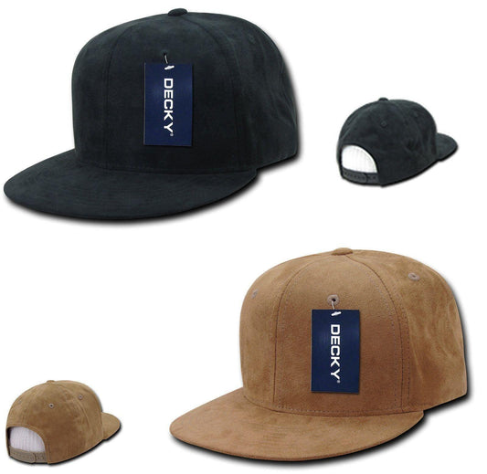 1 Dozen Decky Faux Suede Snapback Baseball 6 Panel Flat Bill Hats Caps Wholesale-