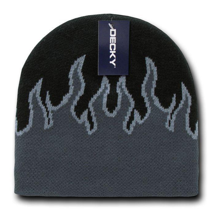 1 Dozen Decky Fire Flames Tribal Beanies Hats Caps Ski Skull Short Wholesale Lot-
