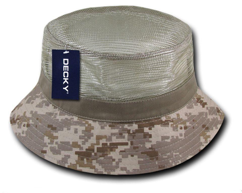 1 Dozen Decky Fisherman'S Bucket Mesh Top Hats Caps Wholesale Lots-