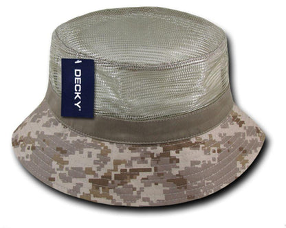 1 Dozen Decky Fisherman'S Bucket Mesh Top Hats Caps Wholesale Lots-
