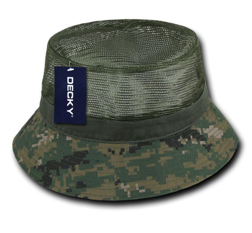1 Dozen Decky Fisherman'S Bucket Mesh Top Hats Caps Wholesale Lots-