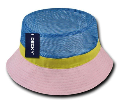 1 Dozen Decky Fisherman'S Bucket Mesh Top Hats Caps Wholesale Lots-