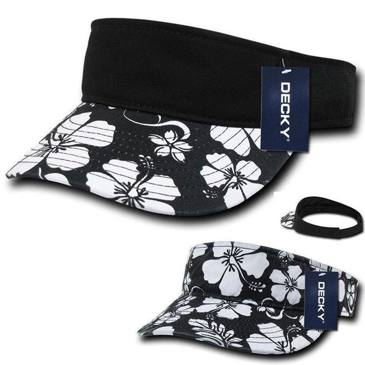 1 Dozen Decky Floral Flower Polo Visor Curved Summer Sun Sports Golf Wholesale-