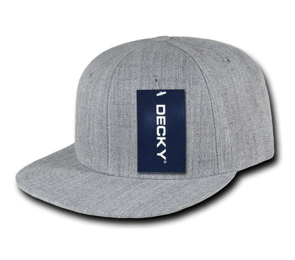 1 Dozen Decky Heather Grey Snapback Two Tone 6 Panel Retro Hats Caps Wholesale Lots-