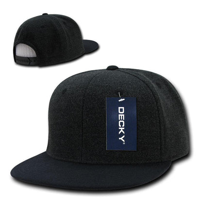 1 Dozen Decky Melton Crown Snapback Two Tone 6 Panel Hats Caps Wholesale Lots!-