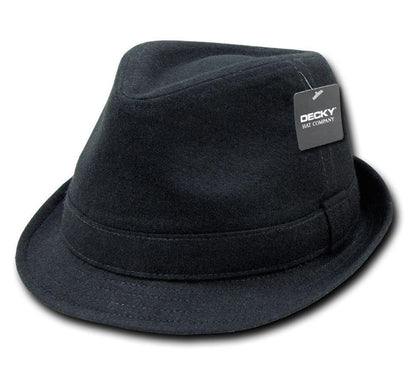 1 Dozen Decky Melton Fedoras Wool Band Caps Hats Hipster Miami Wholesale Lots-