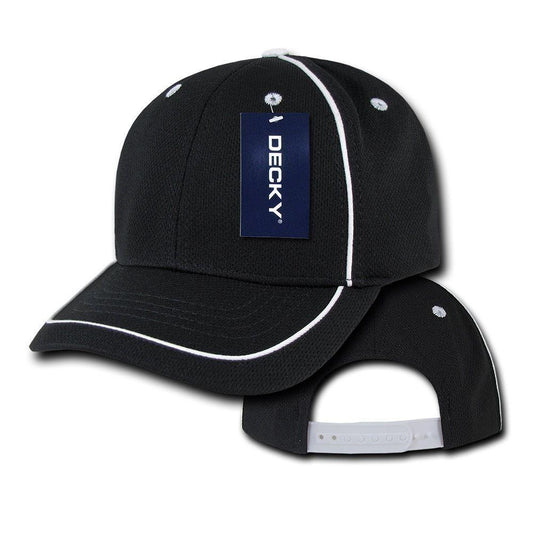 1 Dozen Decky Piped Racing 6 Panel Jersey Mesh Baseball Caps Hats Wholesale Bulk-