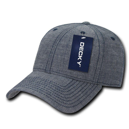 1 Dozen Decky Structured Washed Denim Low Crown Dad Caps Hats Wholesale Lot-