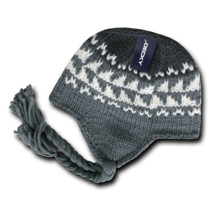 1 Dozen Decky Warm Peruvian Style Braided Ear Tail Chullo Beanies Caps Wholesale-