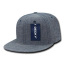 1 Dozen Decky Washed Denim Snapback 100% Cotton 6 Panel Hats Caps Wholesale Bulk- 2 image