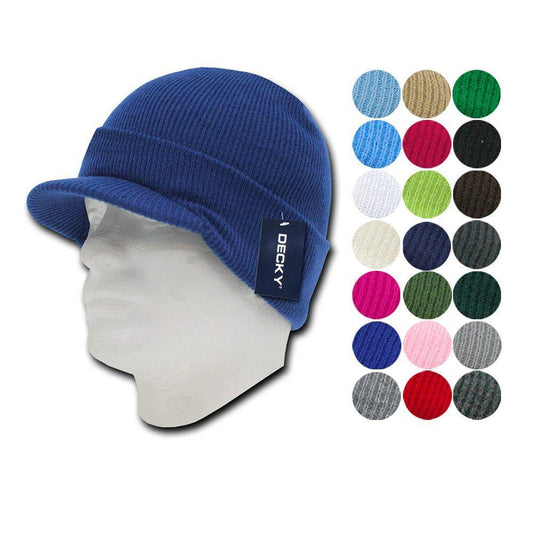 1 Dozen Decky Winter Beanies Gi Caps Hats Visor Ski Wholesale Bulk Lot-