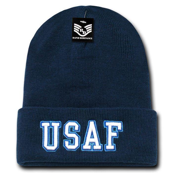1 Dozen Embroidered US Military Logo Beanie Beanies Long Knit Caps Wholesale Lots-