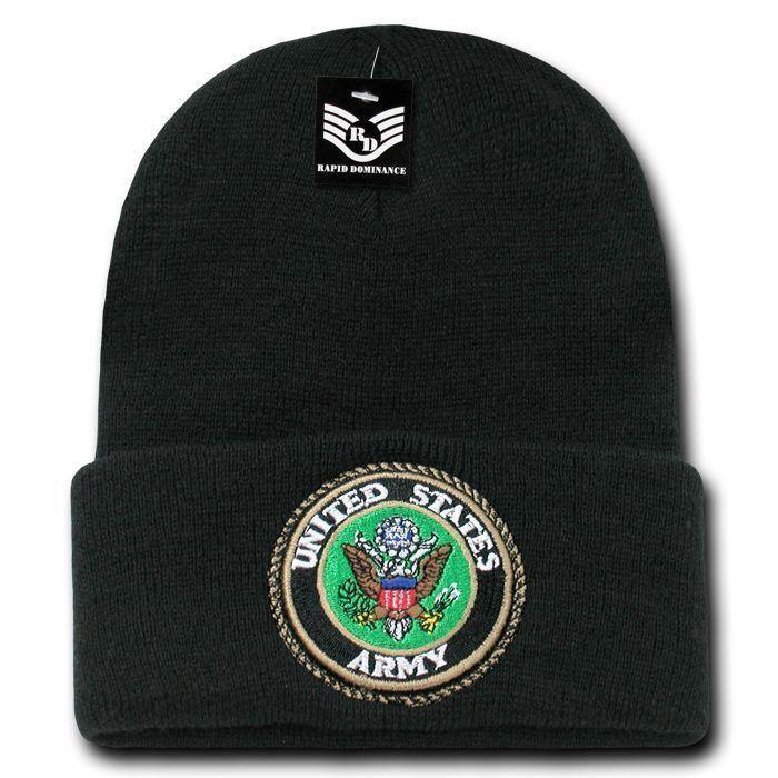 1 Dozen Embroidered US Military Logo Beanie Beanies Long Knit Caps Wholesale Lots-