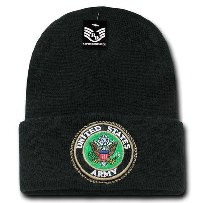 1 Dozen Embroidered US Military Logo Beanie Beanies Long Knit Caps Wholesale Lots-