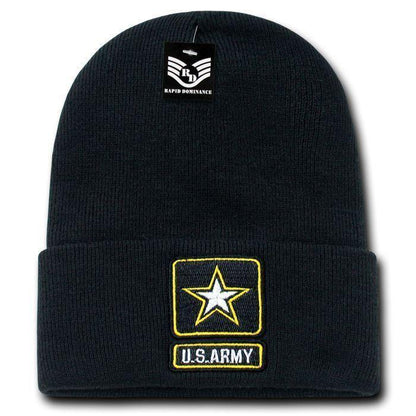 1 Dozen Embroidered US Military Logo Beanie Beanies Long Knit Caps Wholesale Lots-