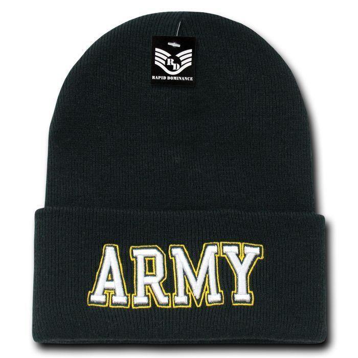1 Dozen Embroidered US Military Logo Beanie Beanies Long Knit Caps Wholesale Lots-