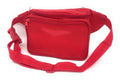 1 Dozen Fanny Pack Man Purse Travel Pouch Bag Money Holder 3 Pockets 42inch Wholesale Bulk-Red-