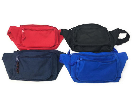 1 Dozen Fanny Waist Pack Purse Travel Pouch Money Id Passport Belt Bag Wholesale-1015-navy-
