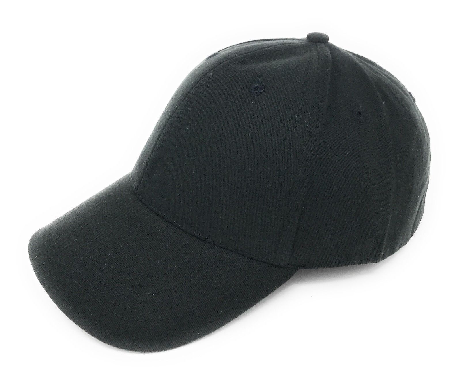 1 Dozen Fine Brushed Cotton 6 Panel Low Crown Baseball Caps Hats Wholesale Bulk-