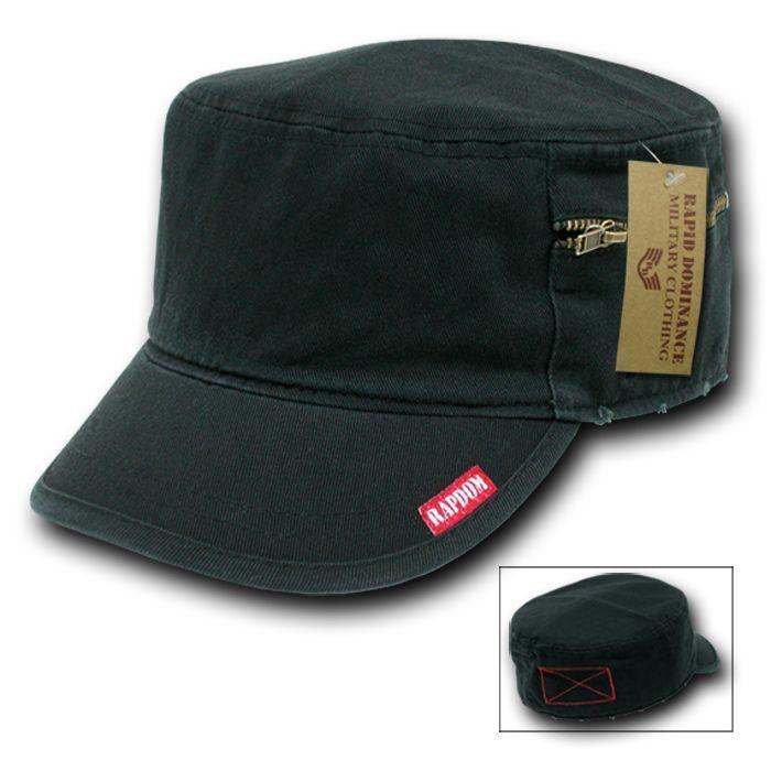 1 Dozen Flat Top Zipper Bdu Fatigue Cadet Military Fitted Caps Hats Wholesale Lots-