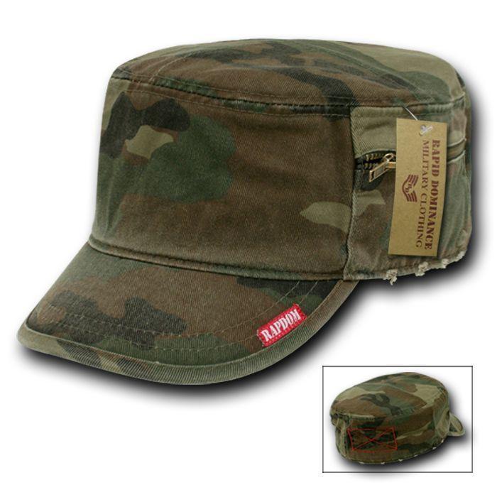 1 Dozen Flat Top Zipper Bdu Fatigue Cadet Military Fitted Caps Hats Wholesale Lots-
