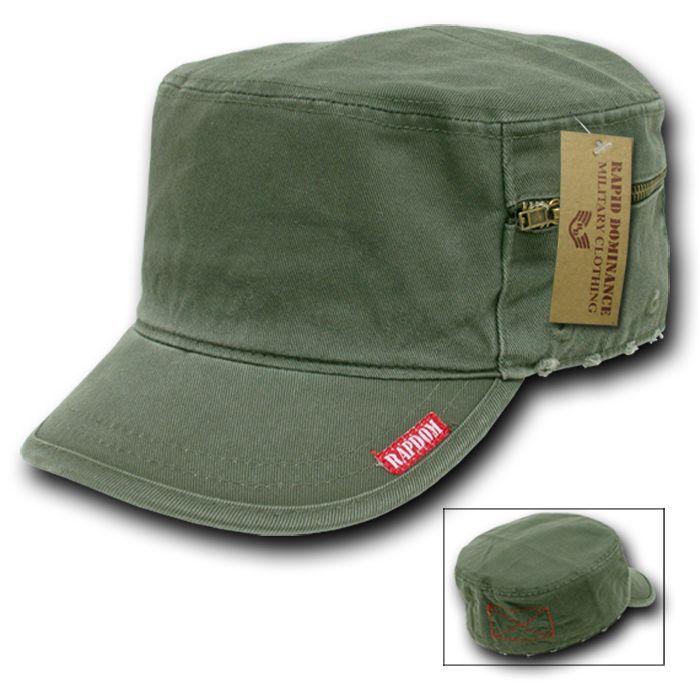 1 Dozen Flat Top Zipper Bdu Fatigue Cadet Military Fitted Caps Hats Wholesale Lots-