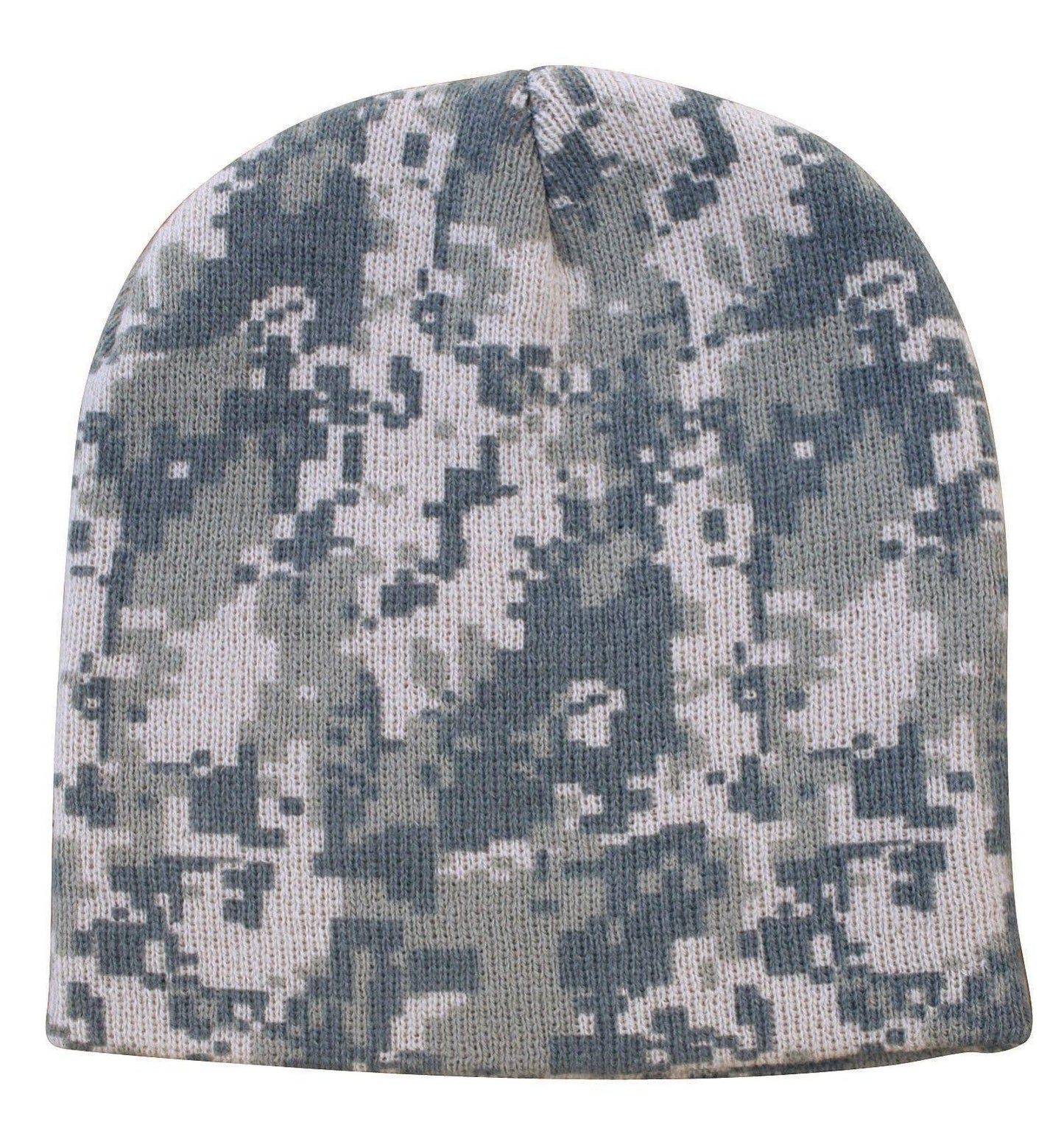 1 Dozen Grey Pixel Camo Camouflage Winter Beanies Hats Caps Wholesale Lot-