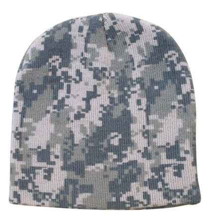 1 Dozen Grey Pixel Camo Camouflage Winter Beanies Hats Caps Wholesale Lot-