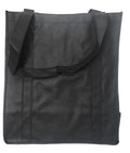 1 Dozen Reusable Grocery Shopping Totes Bags Hook & Loop Closure 14X16inch Wholesale Bulk-Black-