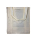 1 Dozen Reusable Grocery Shopping Totes Bags Hook & Loop Closure 14X16inch Wholesale Bulk-Natural-