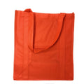 1 Dozen Reusable Grocery Shopping Totes Bags Hook & Loop Closure 14X16inch Wholesale Bulk-Orange-