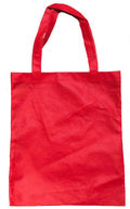 1 Dozen Grocery Shopping Tote Bags Recycled Eco Friendly Wholesale Bulk 15inch-Red-