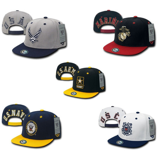 1 Dozen Jumbo Back series 2 Two Tone Air Force Navy Marines Coast Guard Hats Caps-