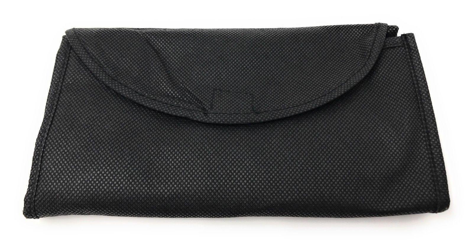 1 Dozen Large Grocery Shopping Bags Totes Foldable Folded Wholesale Lot Bulk-BLACK-