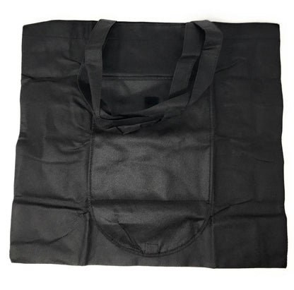 1 Dozen Large Grocery Shopping Bags Totes Foldable Folded Wholesale Lot Bulk-BLACK-