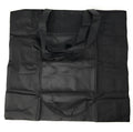 1 Dozen Large Grocery Shopping Bags Totes Foldable Folded Wholesale Lot Bulk-BLACK-