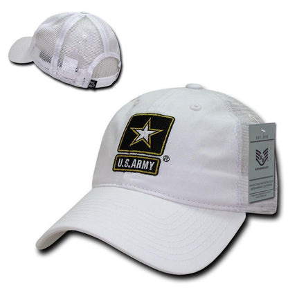 1 Dozen 6 Panel Relaxed Trucker Cotton Military Low Crown Caps Hats Wholesale Lots-