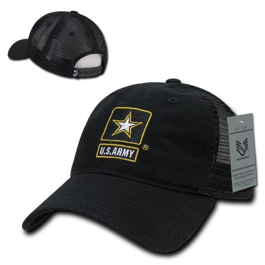 1 Dozen 6 Panel Relaxed Trucker Cotton Military Low Crown Caps Hats Wholesale Lots-