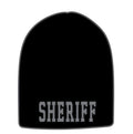 1 Dozen Law Enforcement Short Beanies Knit Caps Hats Wholesale Lots-Sheriff - Black-