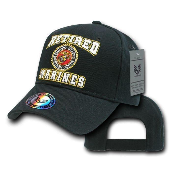 1 Dozen Military Retired Marines Corps Veteran Vet Baseball Hats Caps Wholesale-