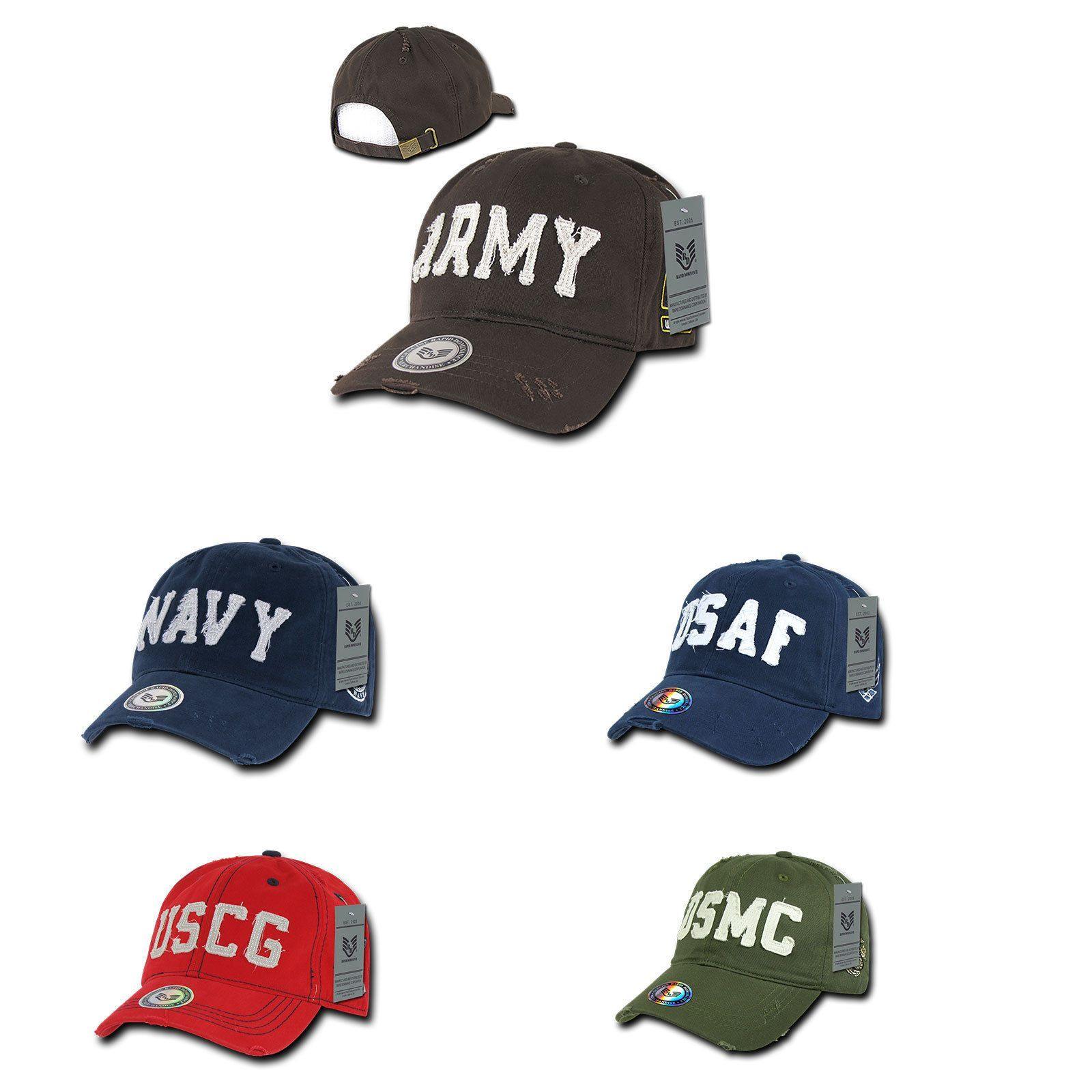 1 Dozen Military Vintage Washed Cotton Twill Polo Distresse Hats Caps Wholesale Lots-